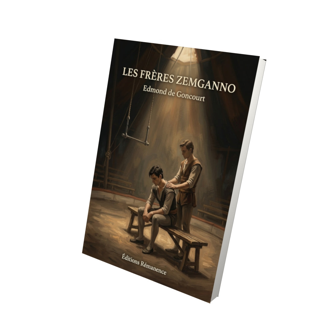 Livre Les Frères Zemganno par Edmond de Goncourt - Vue 3D - Editions Remanence