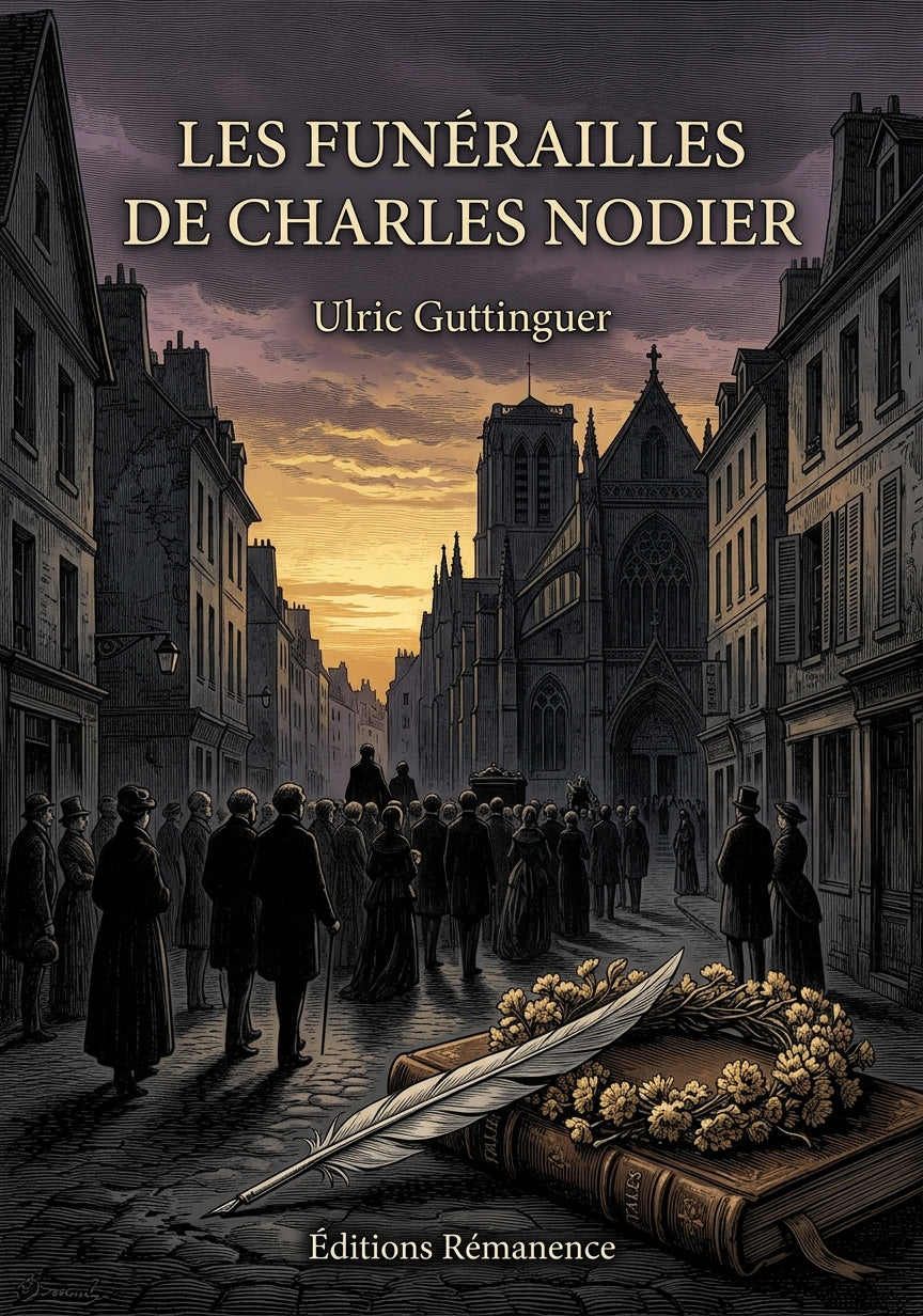 Livre Les Funérailles de Charles Nodier par Ulric Guttinguer - Couverture - Editions Remanence