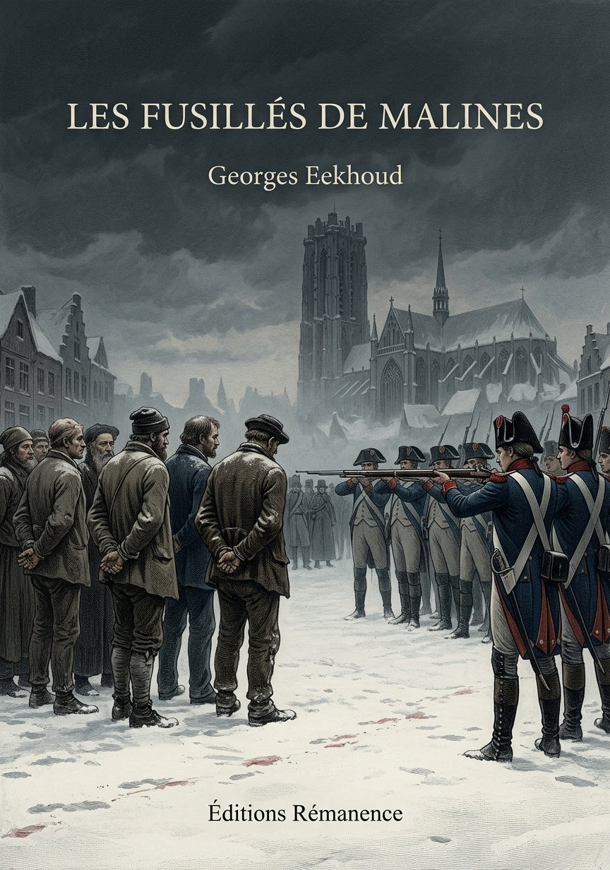 Livre Les Fusillés de Malines par Georges Eekhoud - Couverture - Editions Remanence