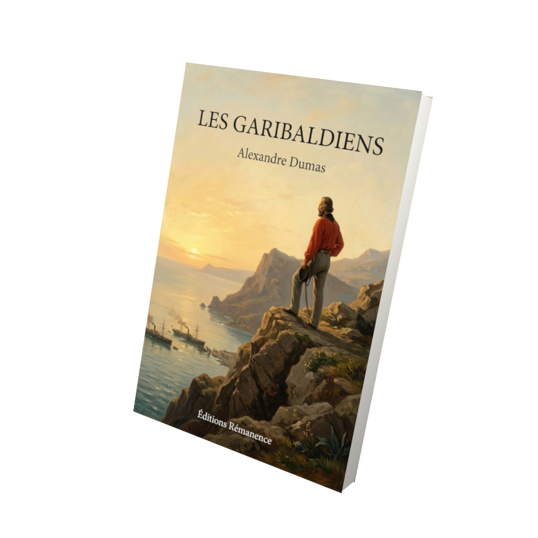 Livre Les Garibaldiens par Alexandre Dumas - Vue 3D - Editions Remanence