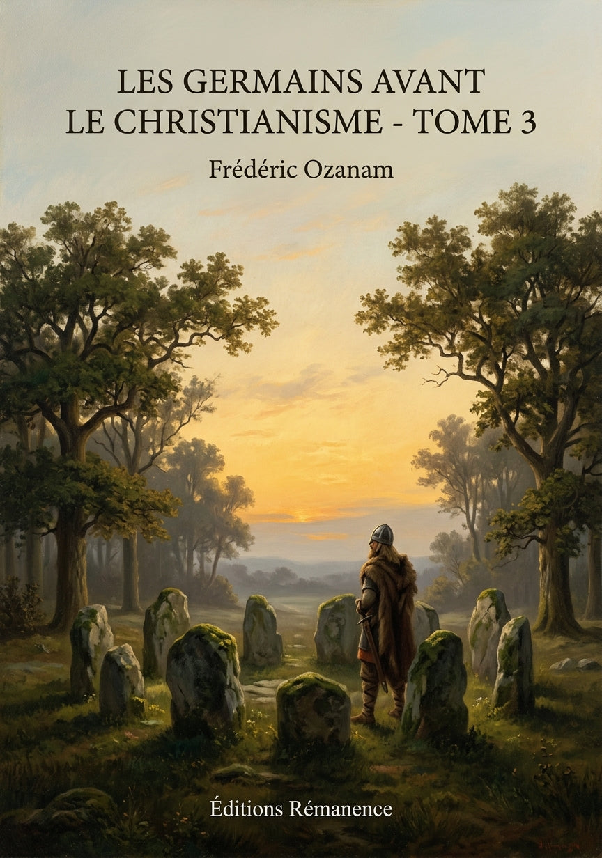 Livre Les Germains avant le christianisme - Tome 3 par Frédéric Ozanam - Couverture - Editions Remanence