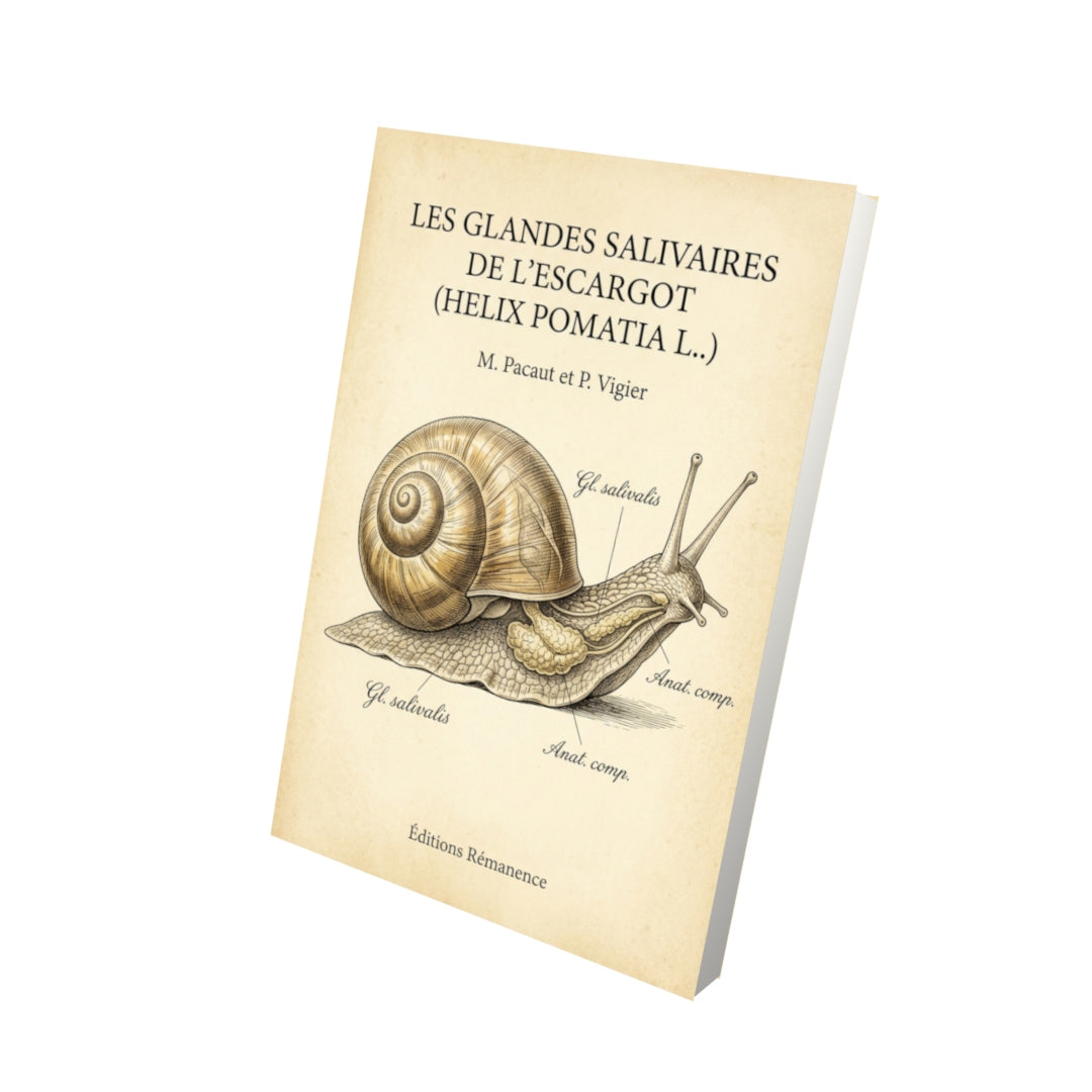 Livre Les glandes salivaires de l'escargot (Helix pomatia L..) par M. Pacaut et P. Vigier - Vue 3D - Editions Remanence