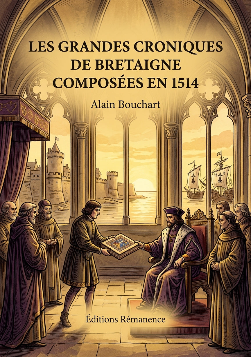 Livre Les grandes croniques de Bretaigne composées en 1514 par Alain Bouchart - Couverture - Editions Remanence