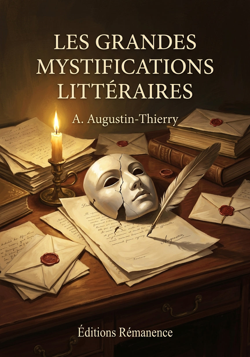 Livre Les Grandes Mystifications littéraires par A. Augustin-Thierry - Couverture - Editions Remanence