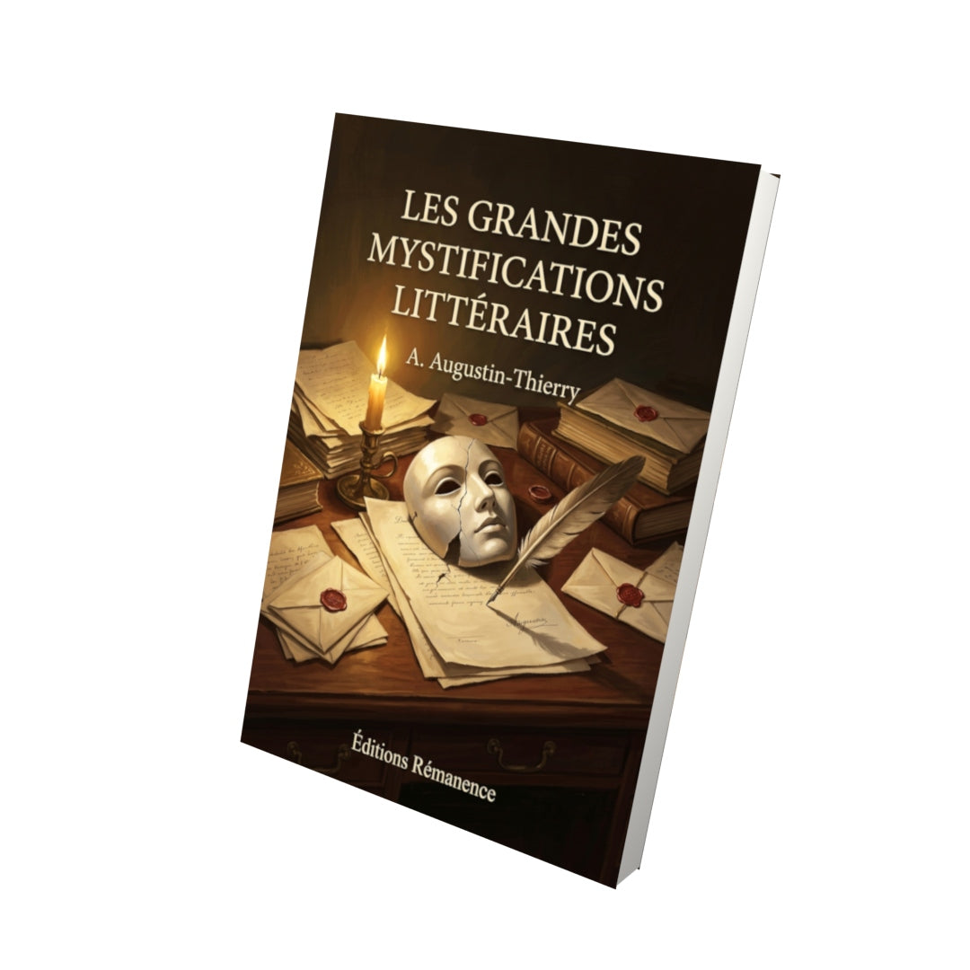 Livre Les Grandes Mystifications littéraires par A. Augustin-Thierry - Vue 3D - Editions Remanence