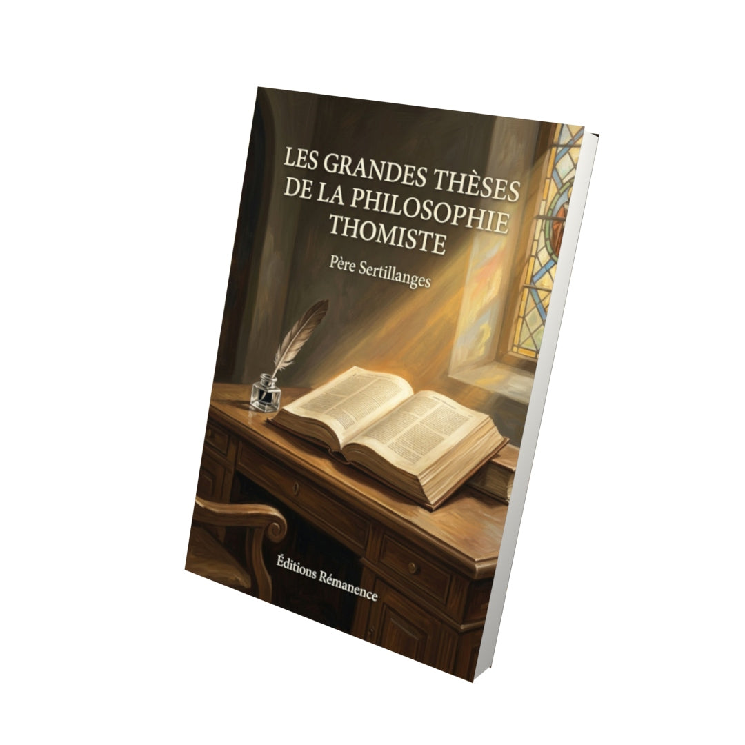 Livre Les grandes thèses de la philosophie thomiste - Père Sertillanges - Vue 3D - Editions Remanence
