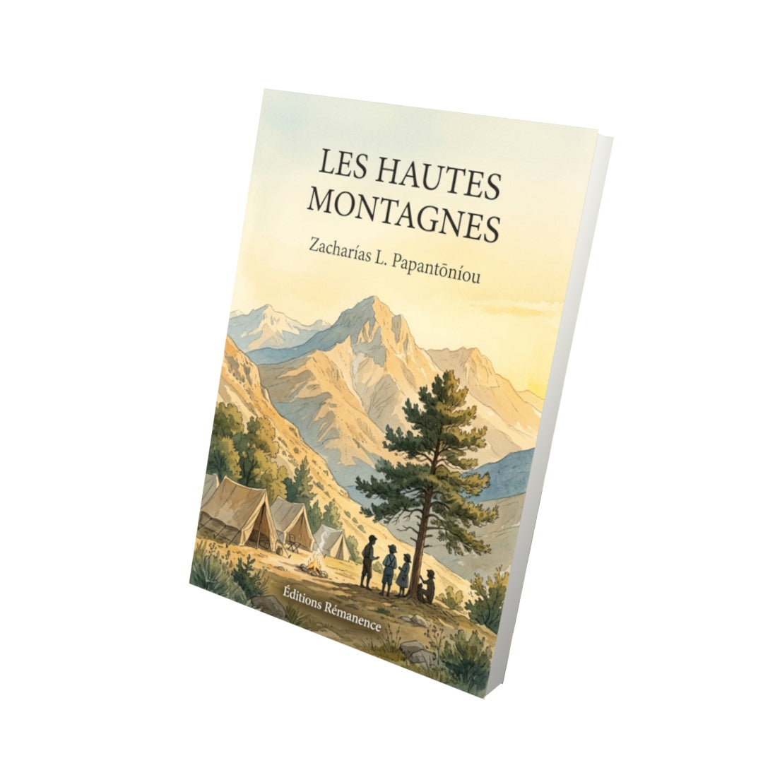 Livre Les Hautes Montagnes par Zacharías L. Papantōníou - Vue 3D - Editions Remanence