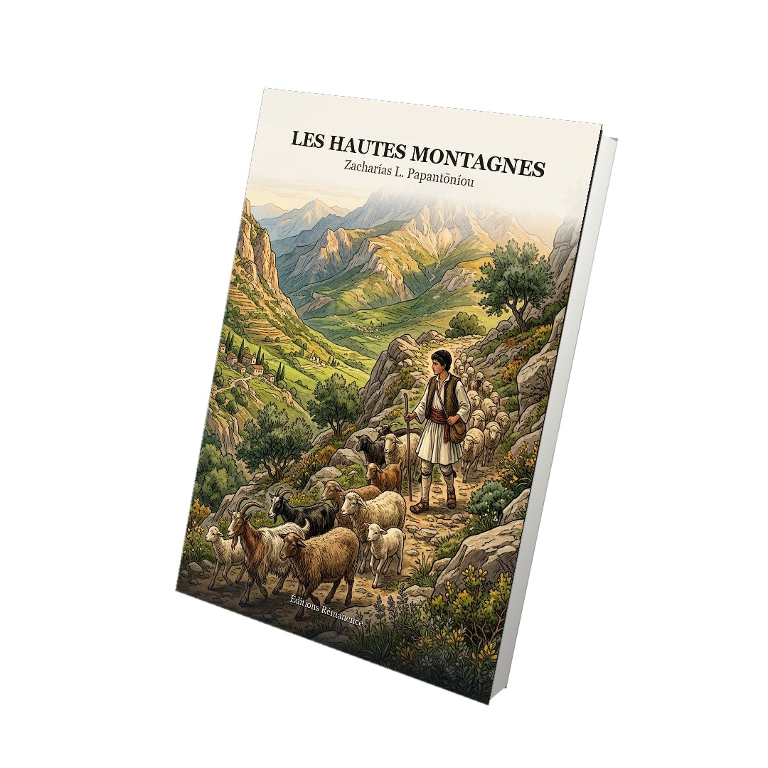 Livre Les Hautes Montagnes par Zacharías L. Papantōníou - Vue 3D - Editions Remanence