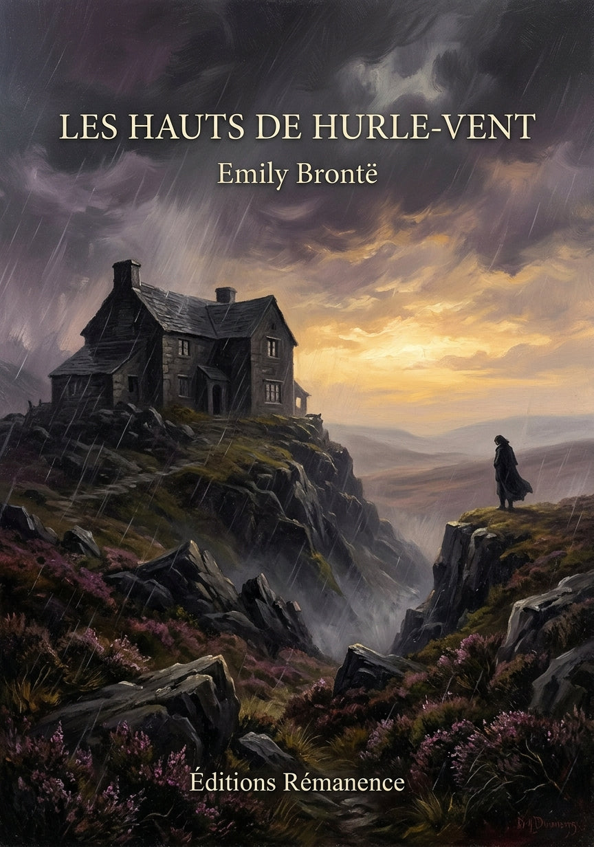 Livre Les Hauts de Hurle-Vent par Emily Brontë - Couverture - Editions Remanence