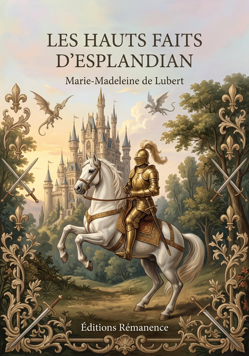 Livre Les Hauts Faits d’Esplandian par Marie-Madeleine de Lubert - Couverture - Editions Remanence