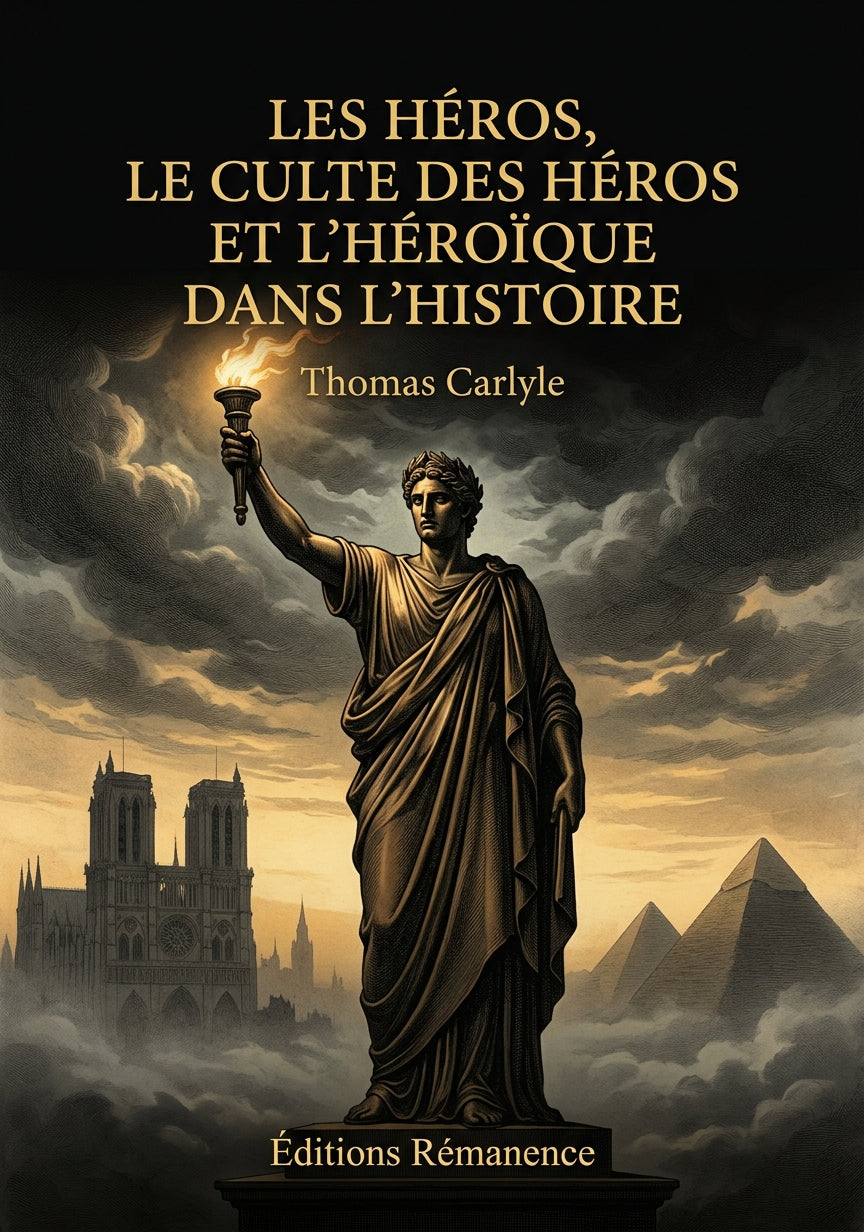 Livre Les Héros, le culte des héros et l’héroïque dans l’Histoire par Thomas Carlyle - Couverture - Editions Remanence