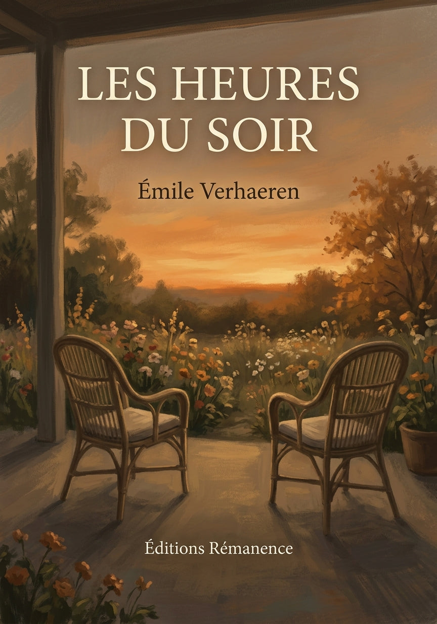 Livre Les Heures du Soir par Émile Verhaeren - Couverture - Editions Remanence