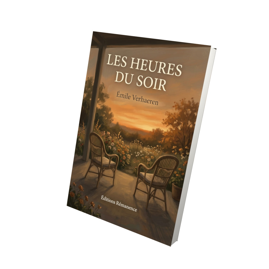 Livre Les Heures du Soir par Émile Verhaeren - Vue 3D - Editions Remanence