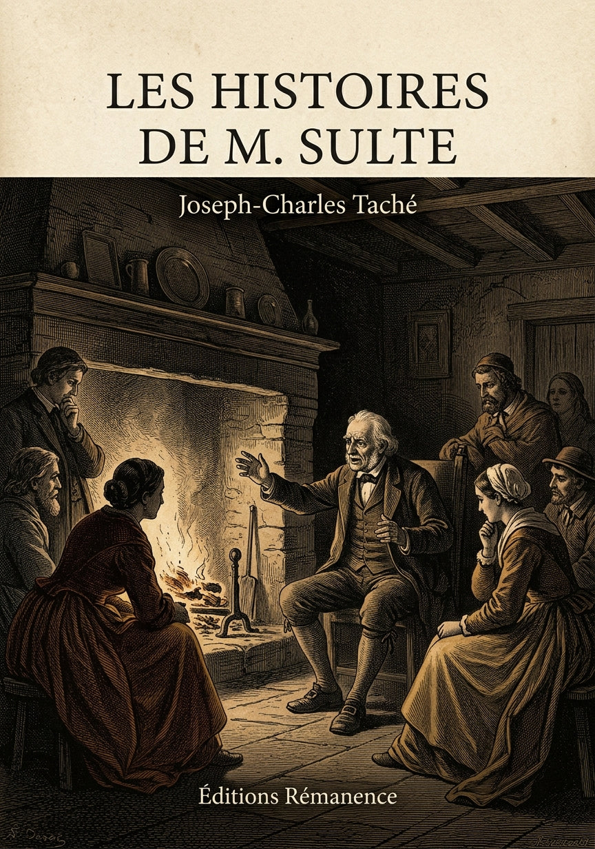 Livre Les histoires de M. Sulte par Joseph-Charles Taché - Couverture - Editions Remanence