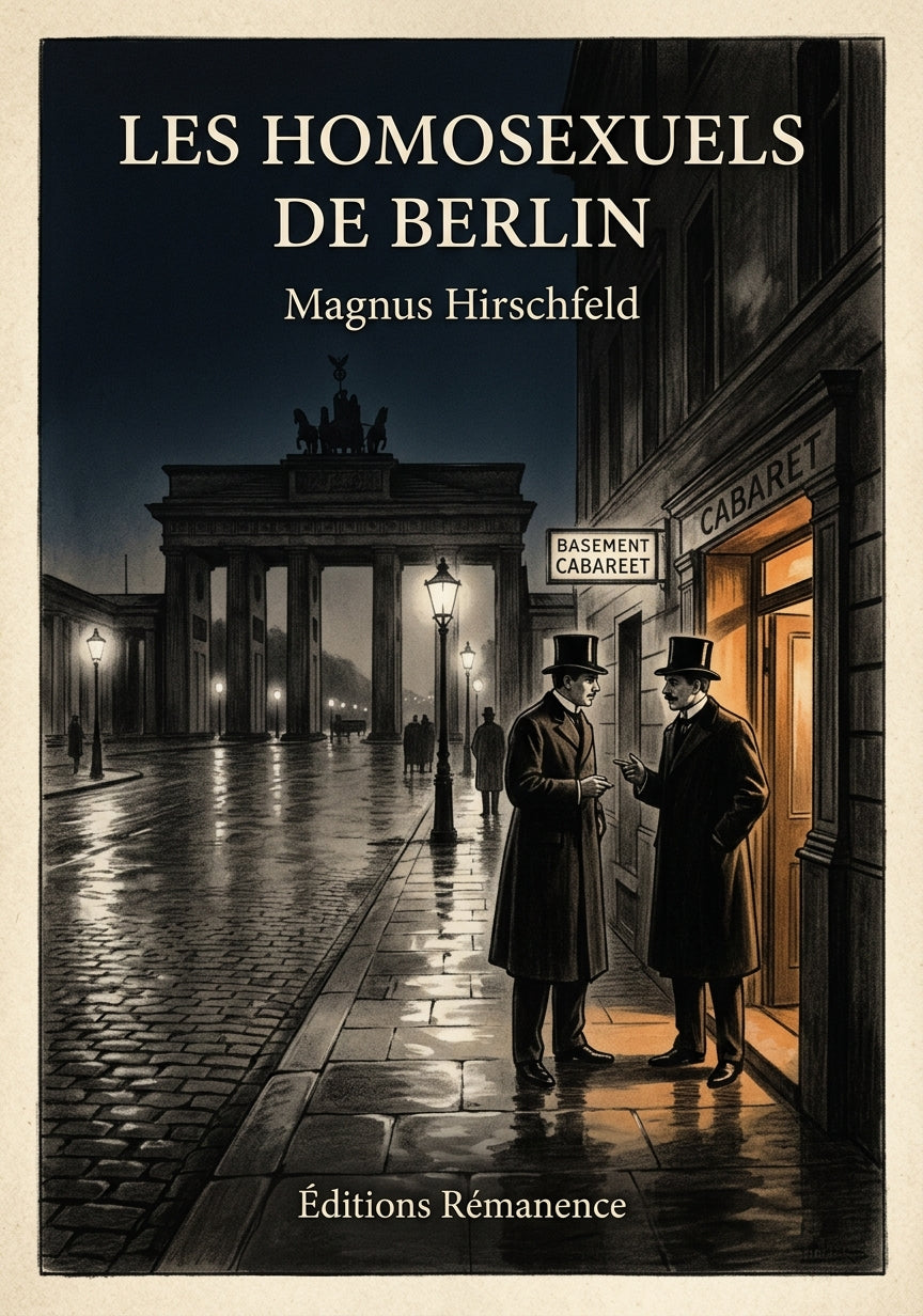 Livre Les Homosexuels de Berlin par Magnus Hirschfeld - Couverture - Editions Remanence