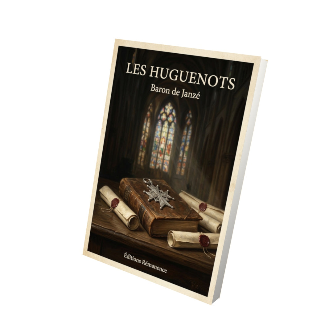 Livre Les Huguenots - Baron de Janzé - Vue 3D - Editions Remanence