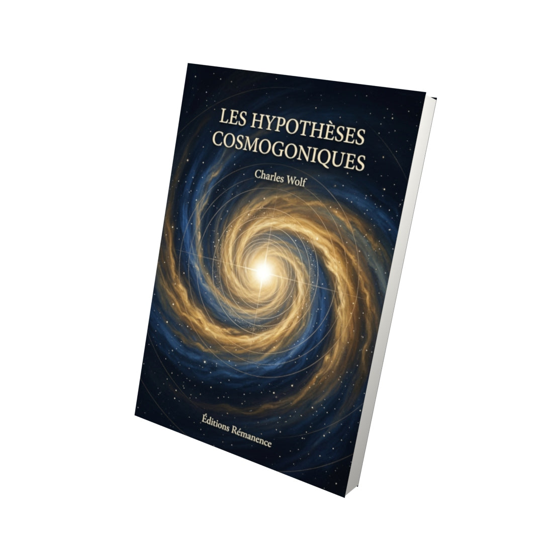 Livre Les Hypothèses cosmogoniques par Charles Wolf - Vue 3D - Editions Remanence