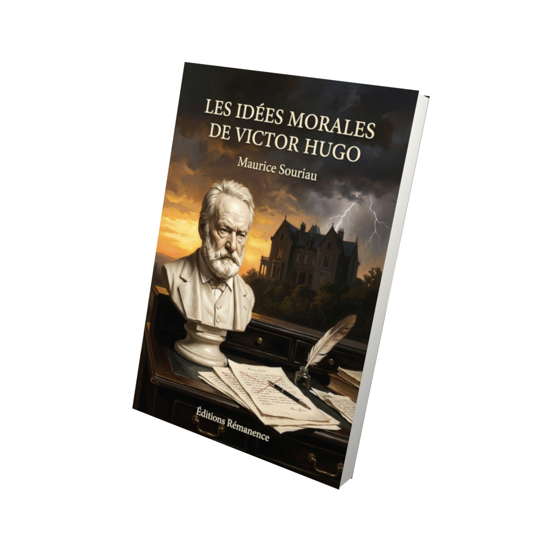 Livre Les Idées morales de Victor Hugo par Maurice Souriau - Vue 3D - Editions Remanence