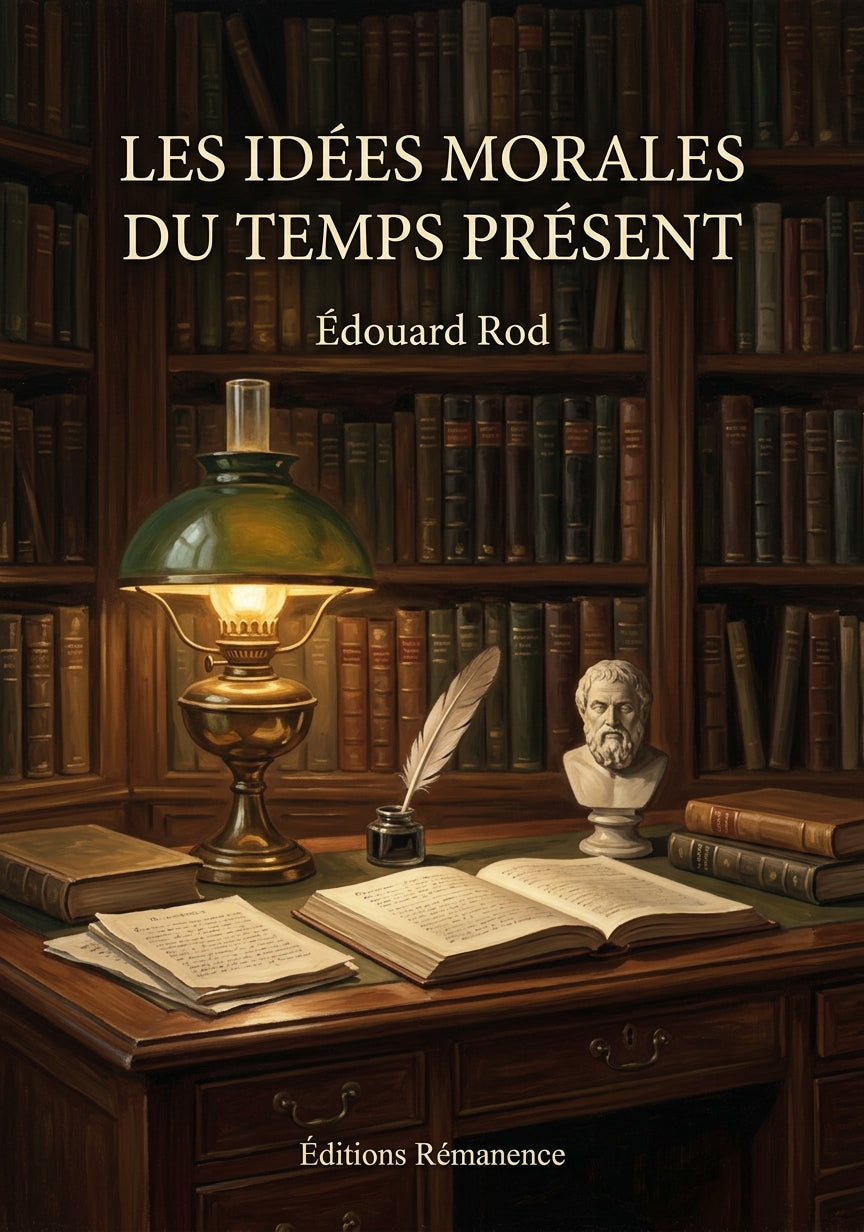 Livre Les Idées morales du temps présent par Édouard Rod - Couverture - Editions Remanence