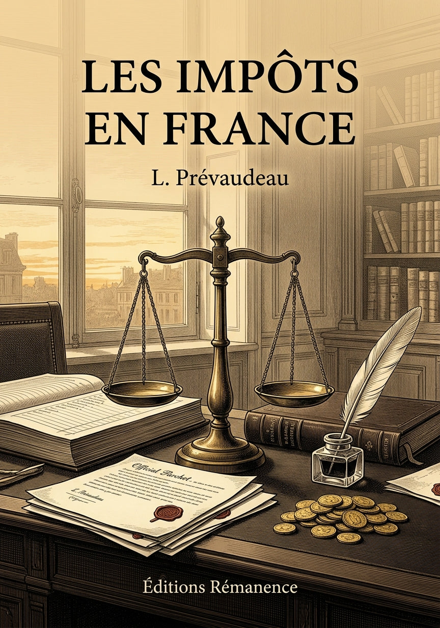 Livre Les impôts en France par L. Prévaudeau - Couverture - Editions Remanence