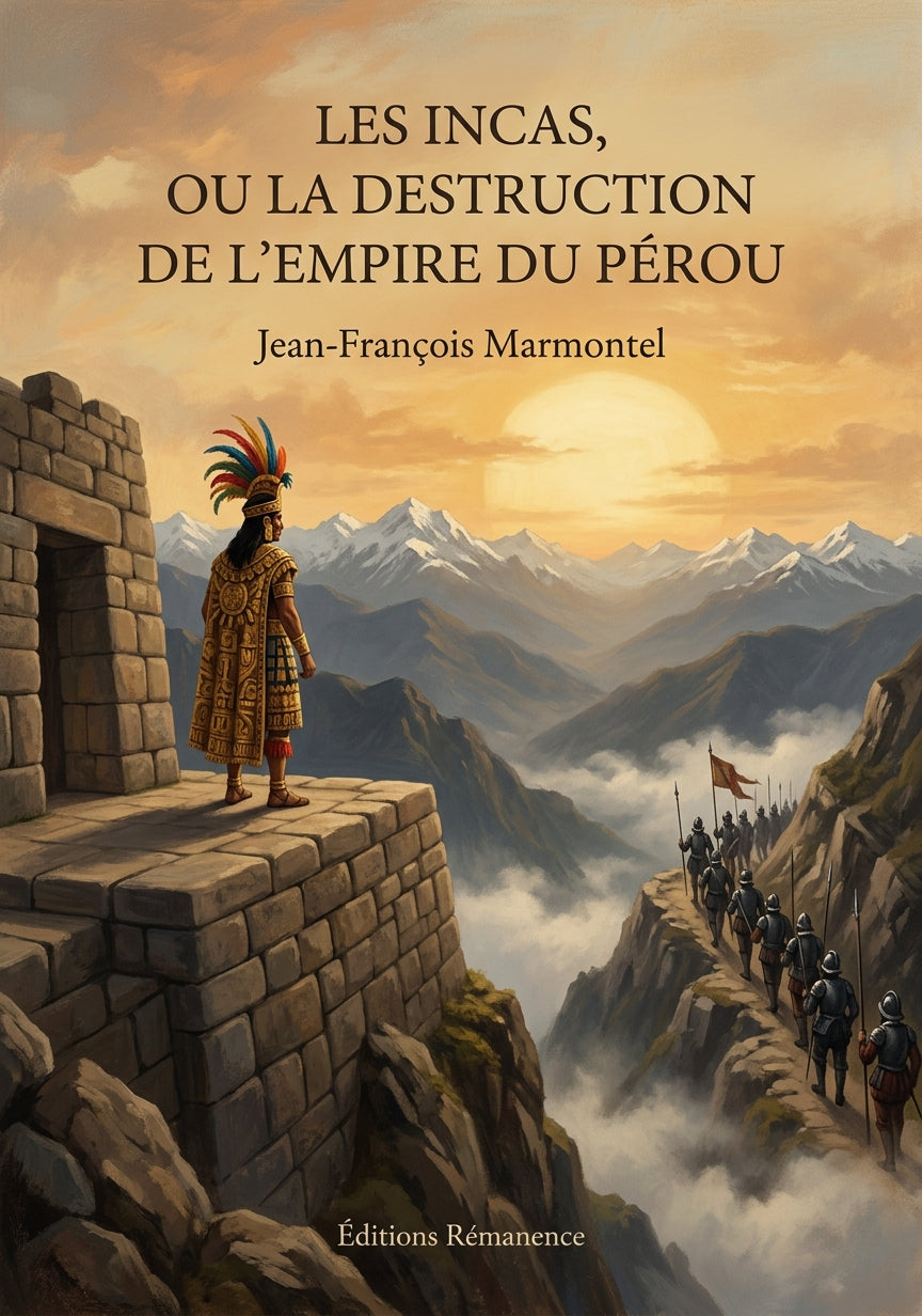 Livre Les Incas, ou la Destruction de l’empire du Pérou par Jean-François Marmontel - Couverture - Editions Remanence