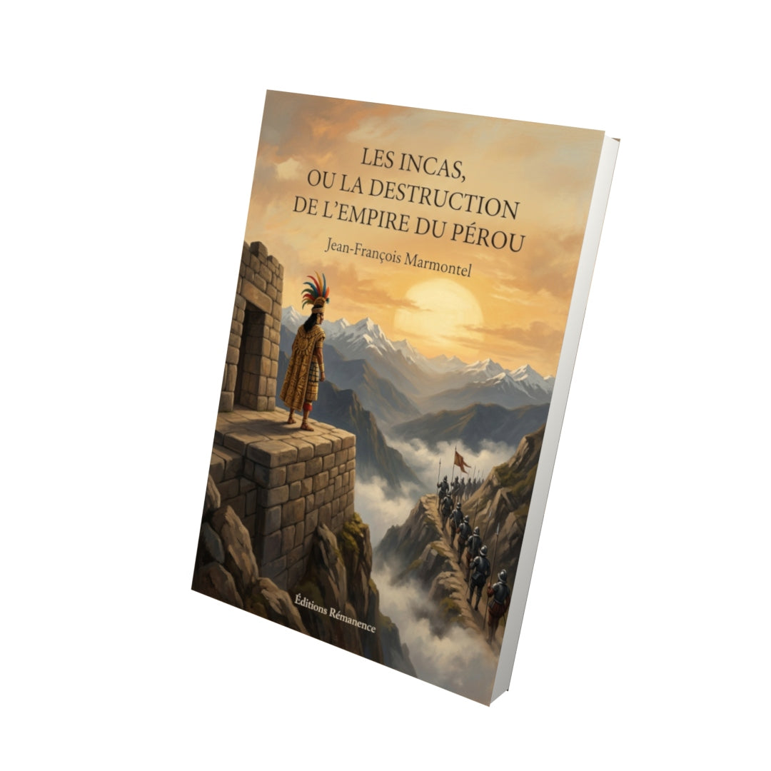 Livre Les Incas, ou la Destruction de l’empire du Pérou par Jean-François Marmontel - Vue 3D - Editions Remanence