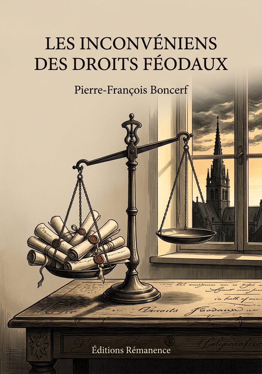 Livre Les inconvéniens des droits féodaux par Pierre-François Boncerf - Couverture - Editions Remanence