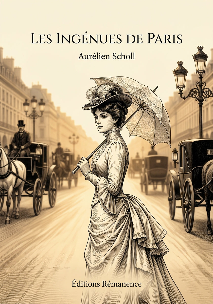 Livre Les Ingénues de Paris par Aurélien Scholl - Couverture - Editions Remanence
