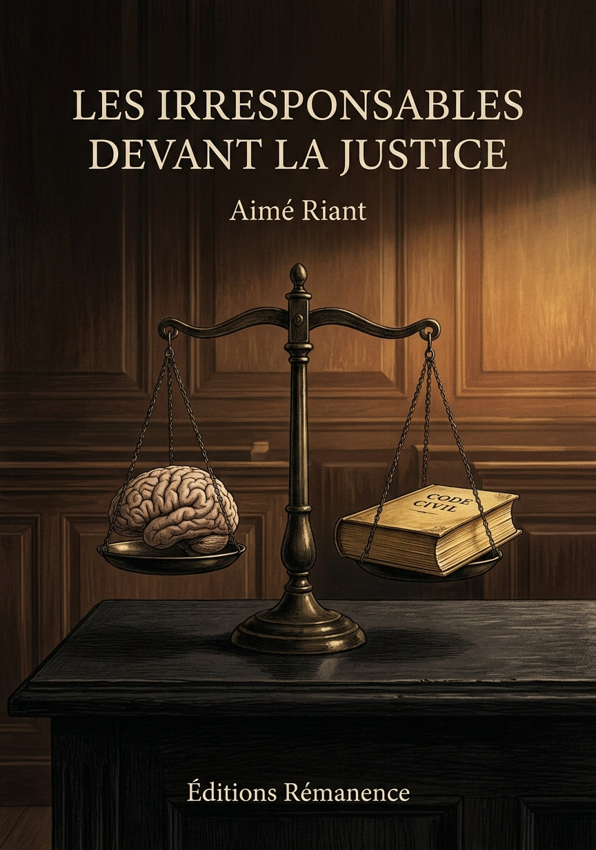 Livre Les irresponsables devant la justice par Aimé Riant - Couverture - Editions Remanence