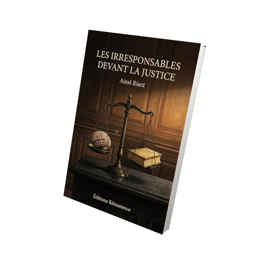 Livre Les irresponsables devant la justice par Aimé Riant - Vue 3D - Editions Remanence
