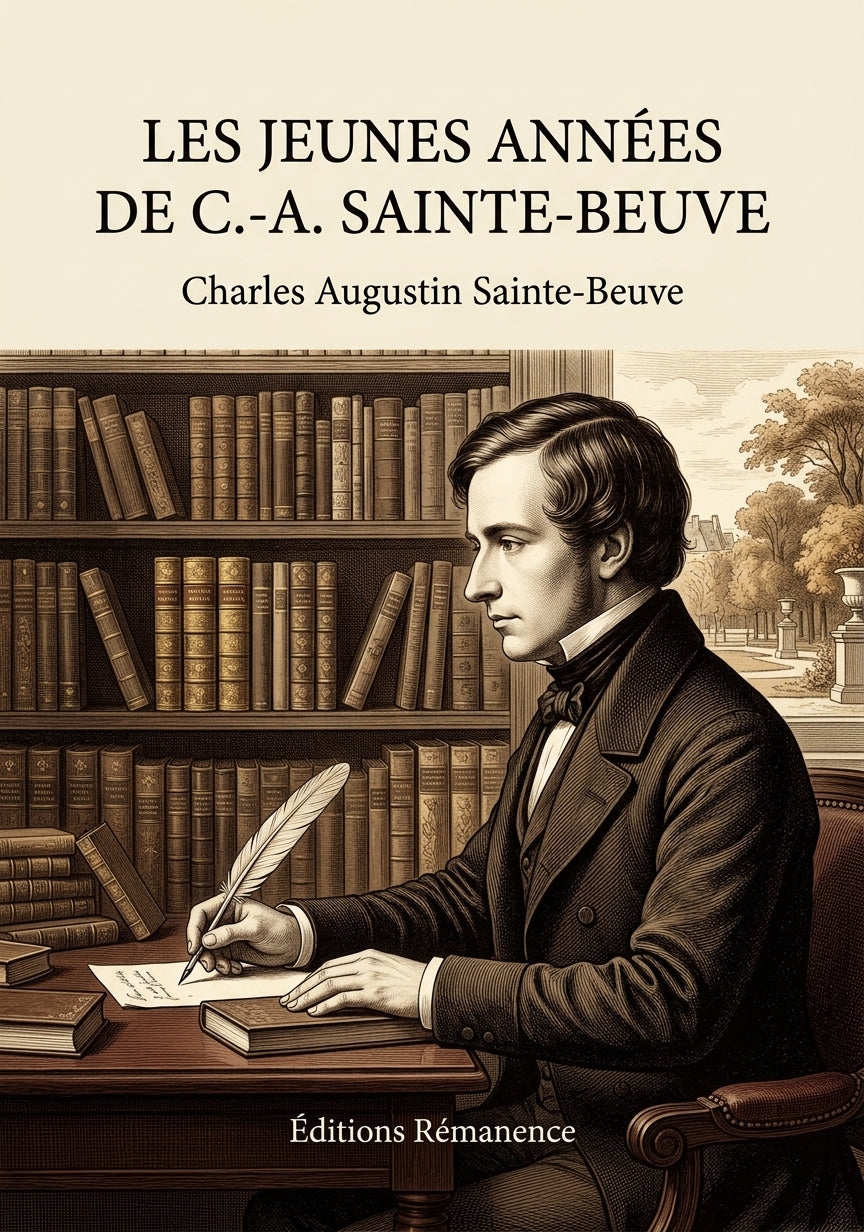 Livre Les Jeunes Années de C.-A. Sainte-Beuve par Charles Augustin Sainte-Beuve - Couverture - Editions Remanence