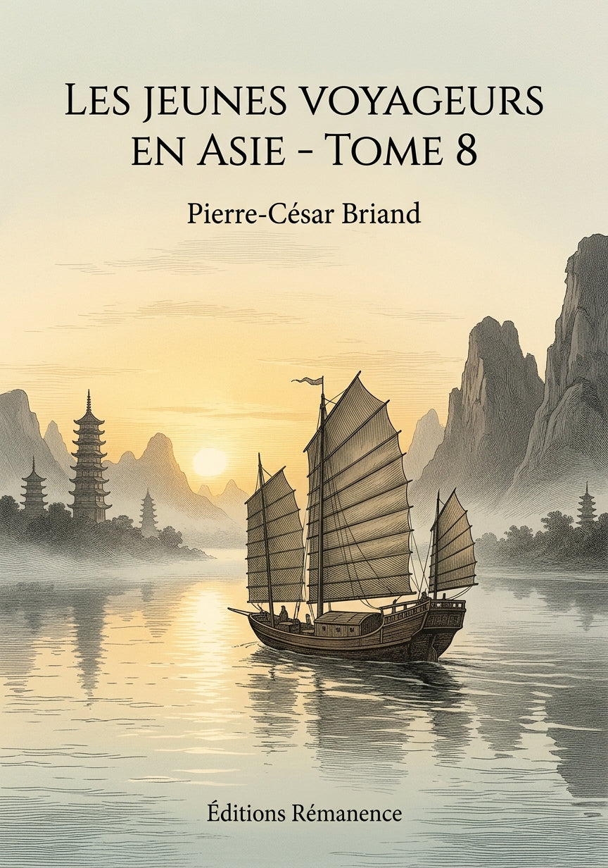 Livre Les Jeunes voyageurs en Asie - Tome 8 par Pierre-César Briand - Couverture - Editions Remanence