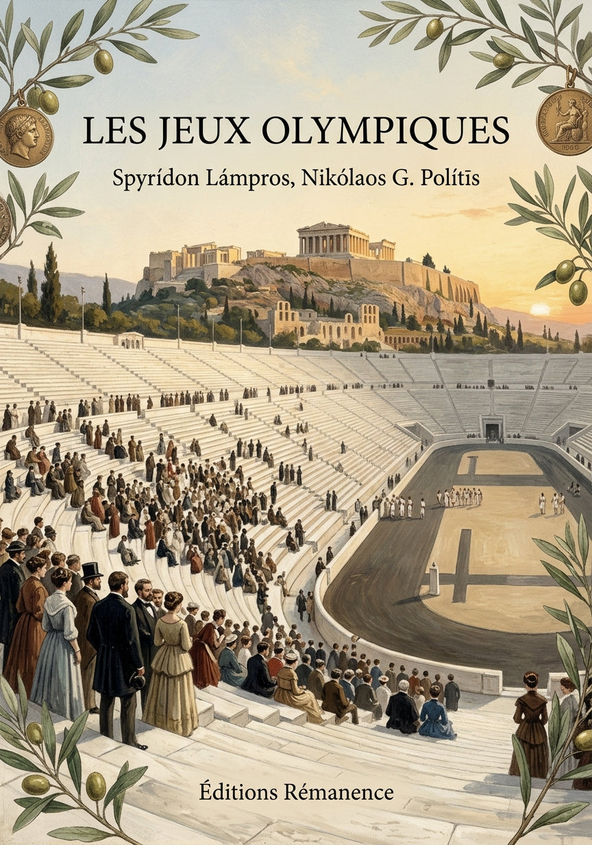 Livre Les Jeux Olympiques par Spyrídon Lámpros, Nikólaos G. Polítīs - Couverture - Editions Remanence