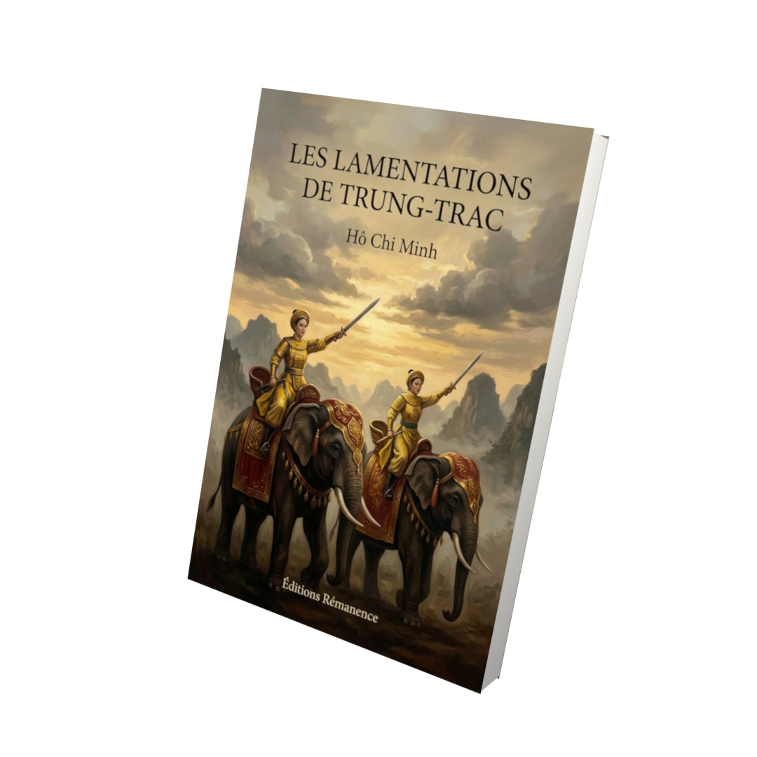 Livre Les Lamentations de Trung-Trac par Hô Chi Minh - Vue 3D - Editions Remanence
