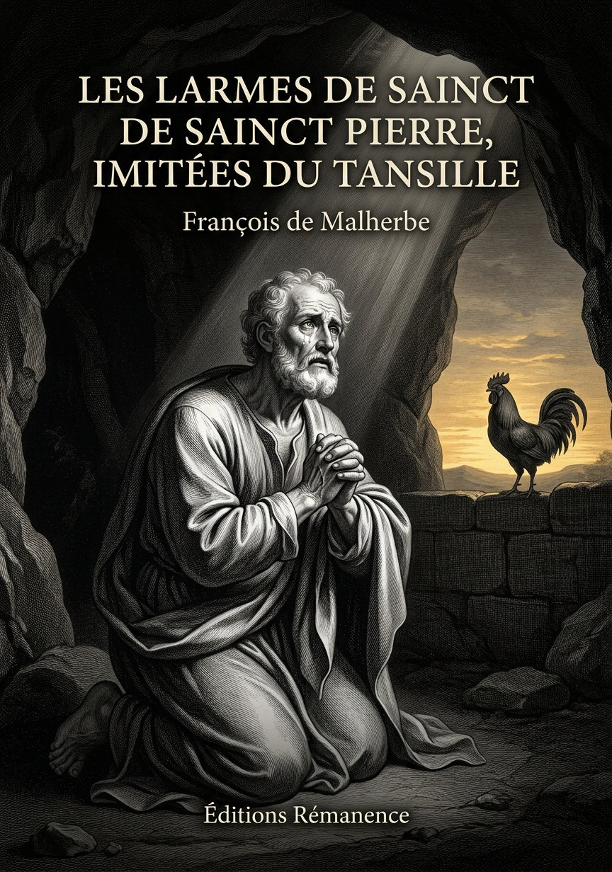 Livre Les Larmes de sainct Pierre, imitées du Tansille par François de Malherbe - Couverture - Editions Remanence