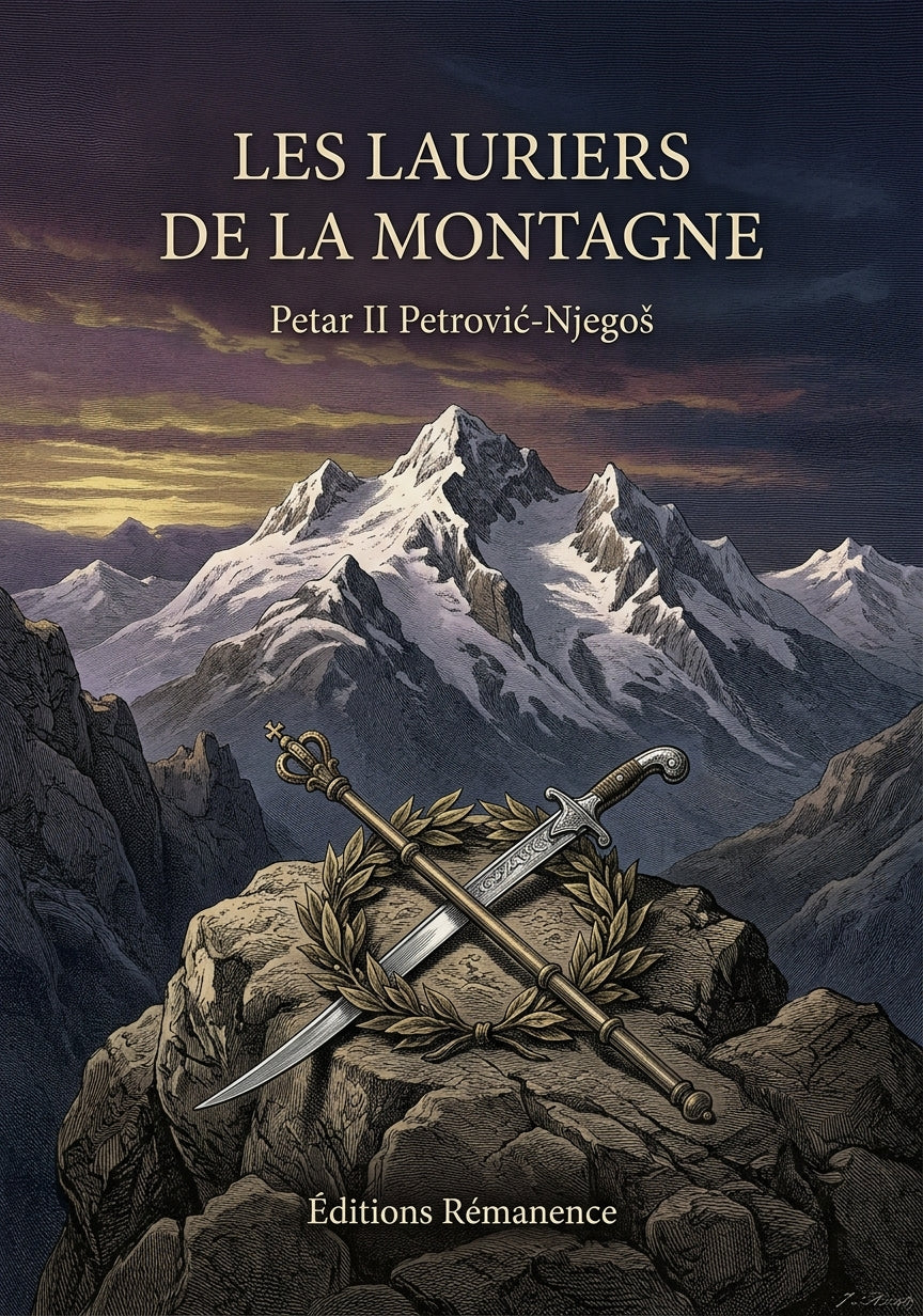 Livre Les Lauriers de la montagne par Petar II Petrović-Njegoš - Couverture - Editions Remanence