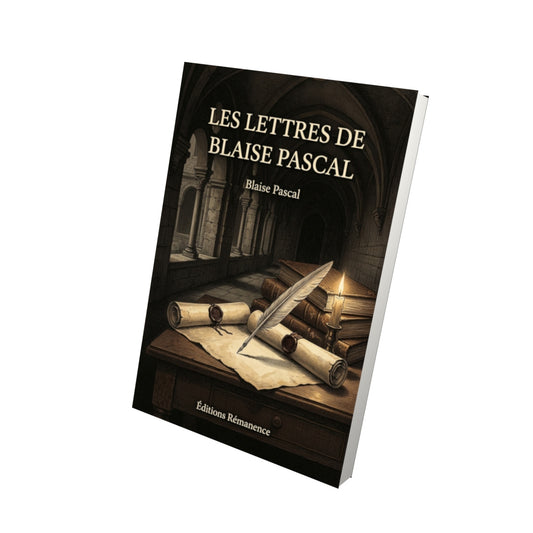 Livre Les lettres de Blaise Pascal par Blaise Pascal - Vue 3D - Editions Remanence