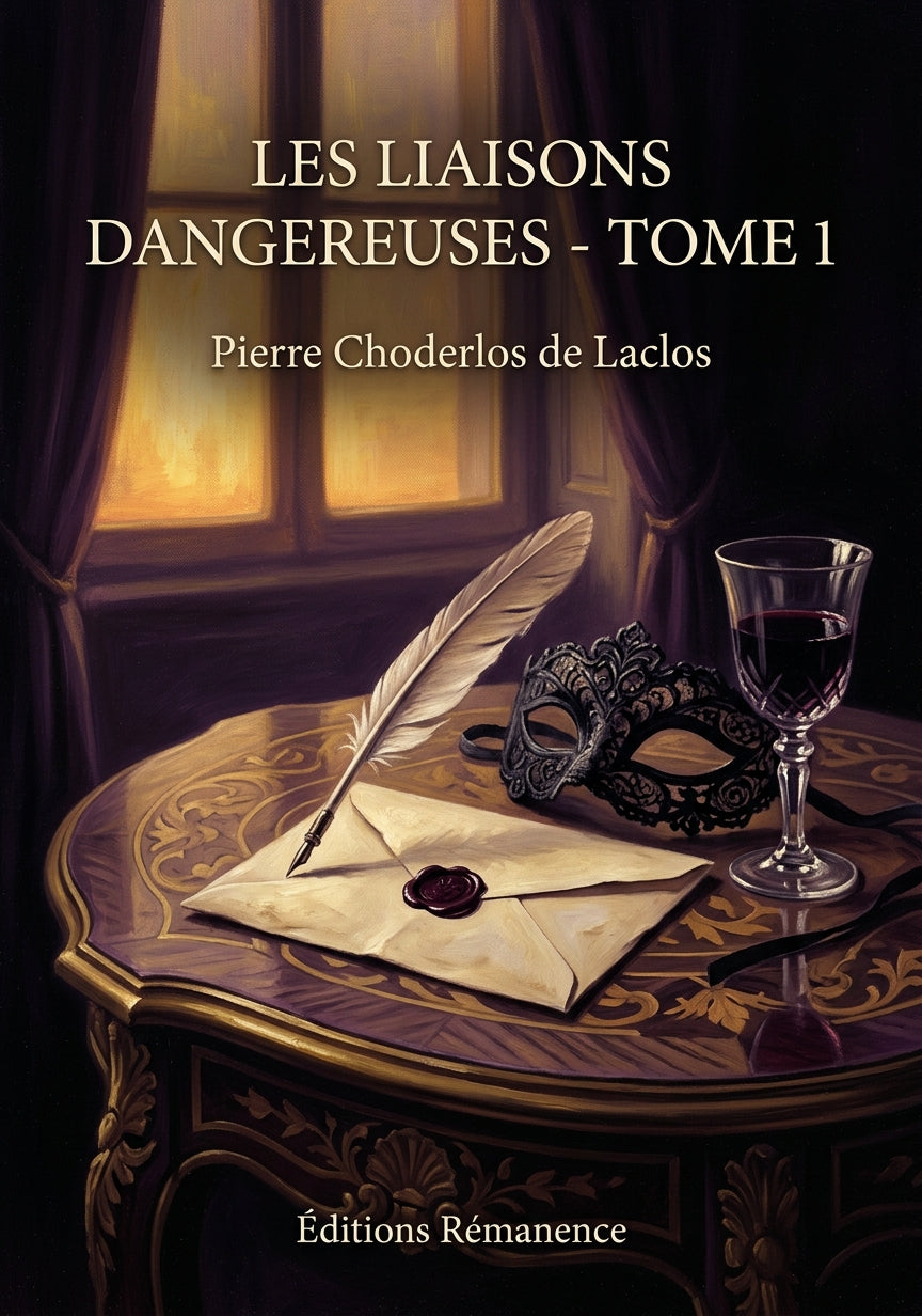 Livre Les Liaisons dangereuses - Tome 1 par Pierre Choderlos de Laclos - Couverture - Editions Remanence