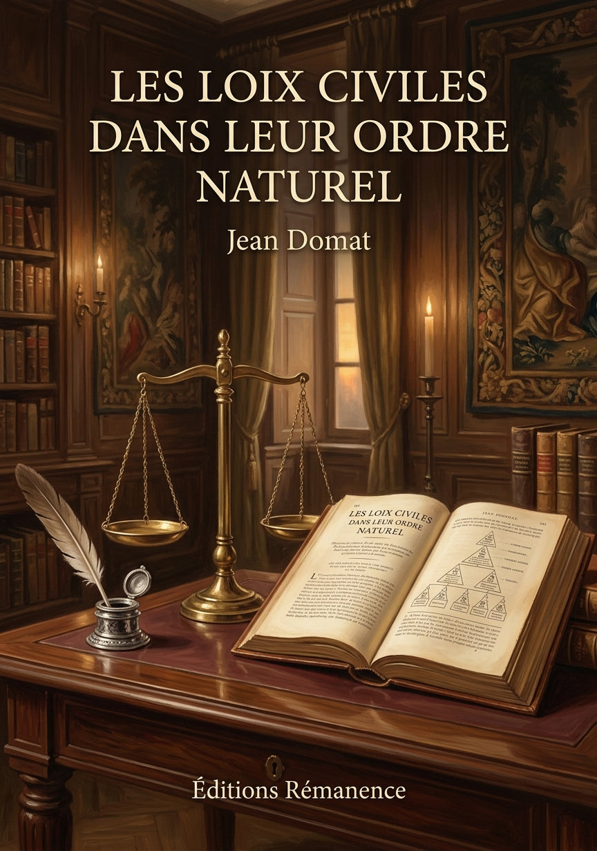 Livre Les Loix civiles dans leur ordre naturel par Jean Domat - Couverture - Editions Remanence