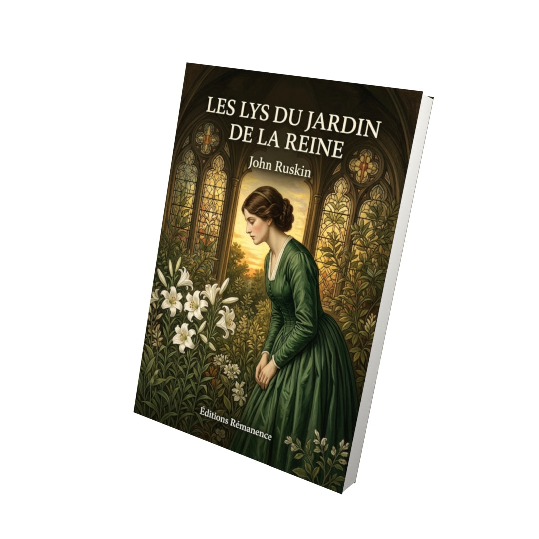 Livre Les Lys du jardin de la reine par John Ruskin - Vue 3D - Editions Remanence