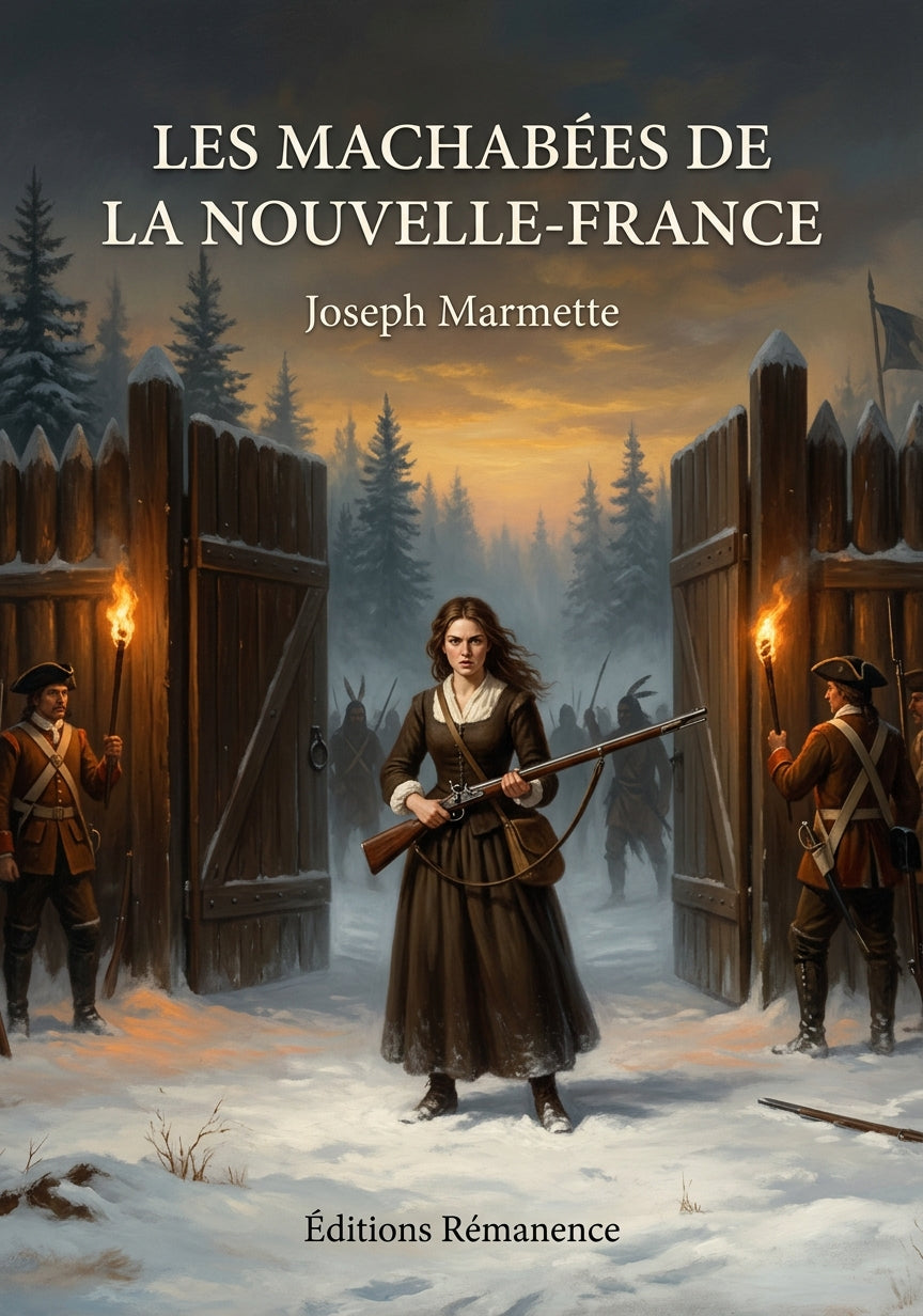 Livre Les Machabées de la Nouvelle-France par Joseph Marmette - Couverture - Editions Remanence