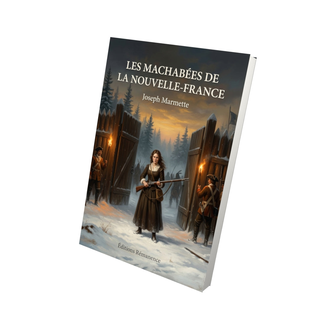 Livre Les Machabées de la Nouvelle-France par Joseph Marmette - Vue 3D - Editions Remanence
