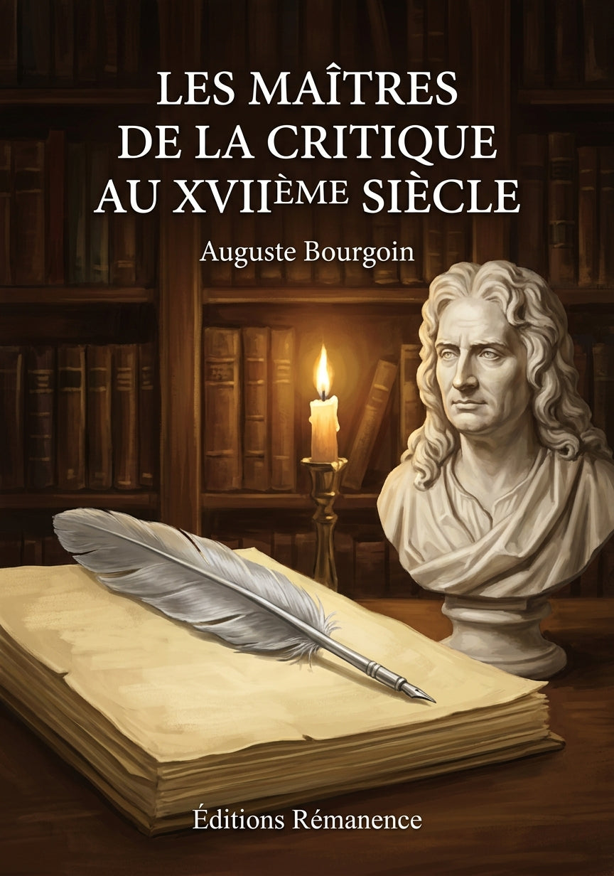Livre Les Maîtres de la critique au XVIIème siècle par Auguste Bourgoin - Couverture - Editions Remanence
