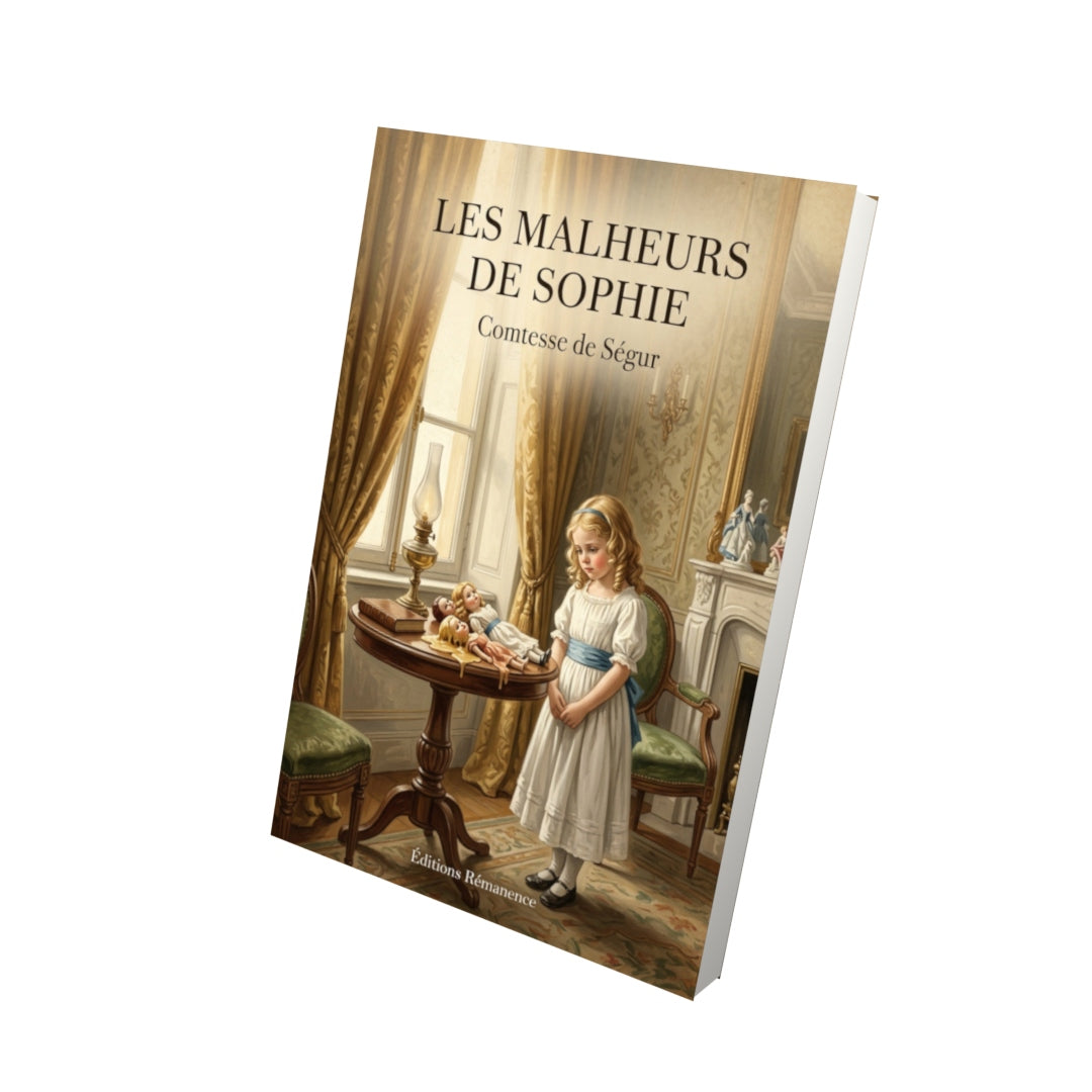 Livre Les Malheurs de Sophie - Comtesse de Ségur - Vue 3D - Editions Remanence