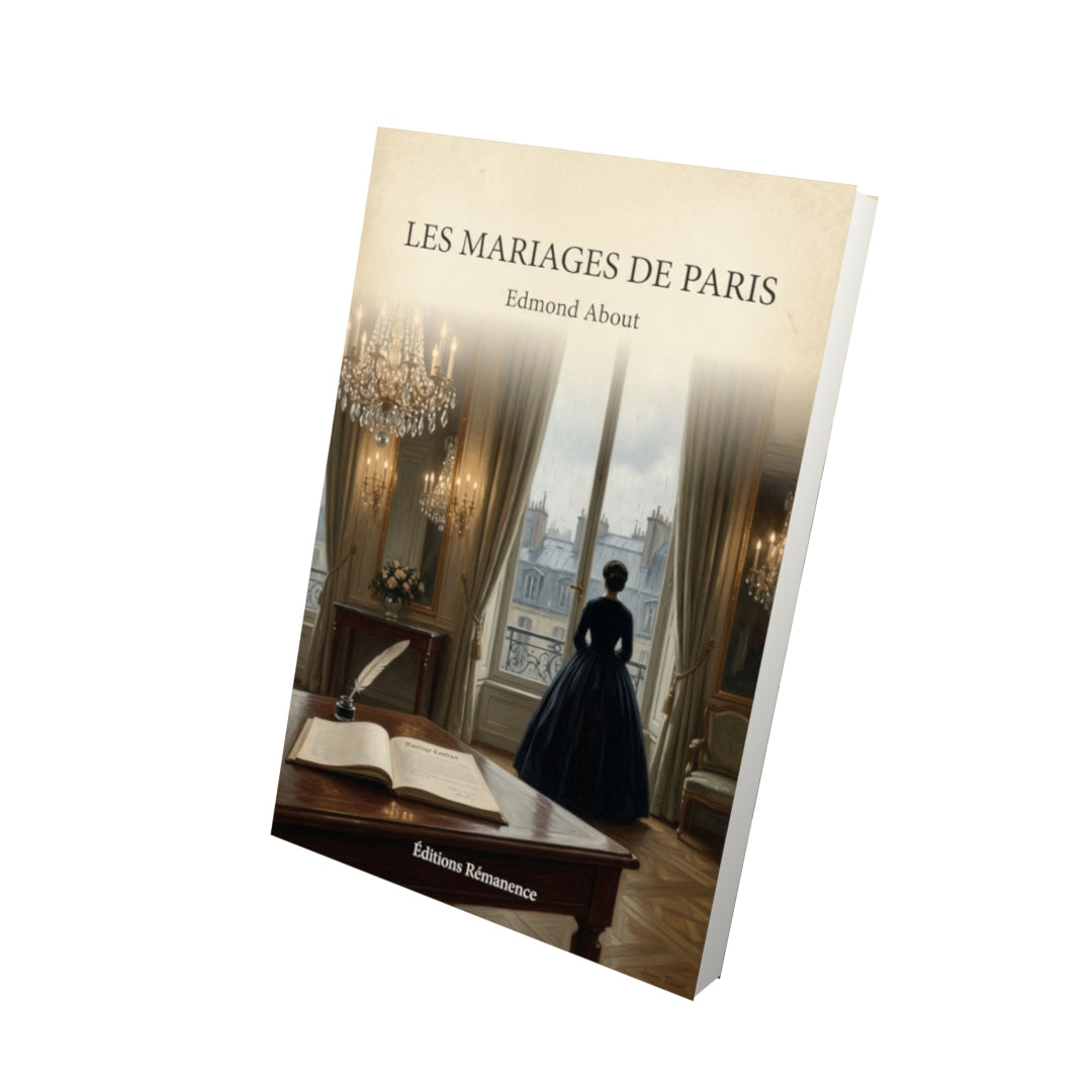 Livre Les mariages de Paris - Edmond About - Vue 3D - Editions Remanence