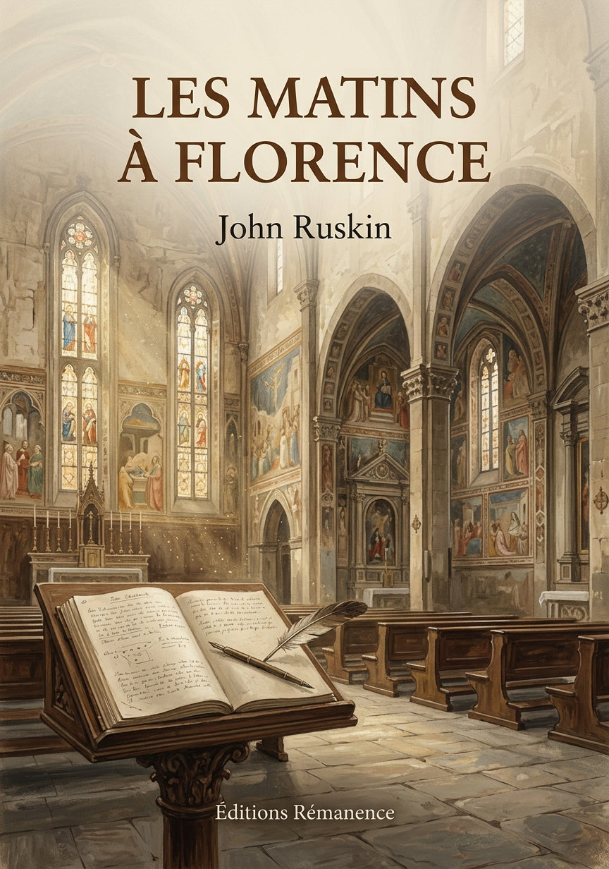 Livre Les Matins à Florence par John Ruskin - Couverture - Editions Remanence