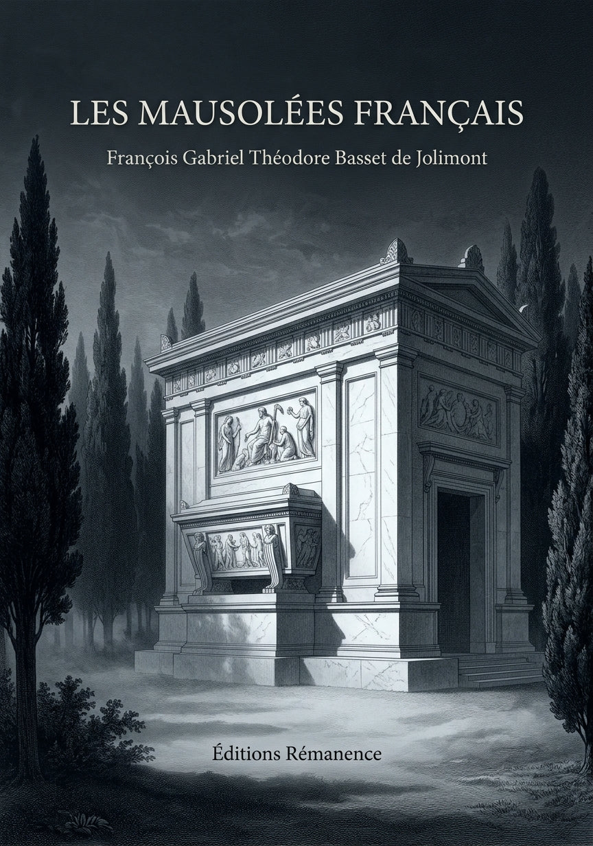 Livre Les mausolées français par François Gabriel Théodore Basset de Jolimont - Couverture - Editions Remanence