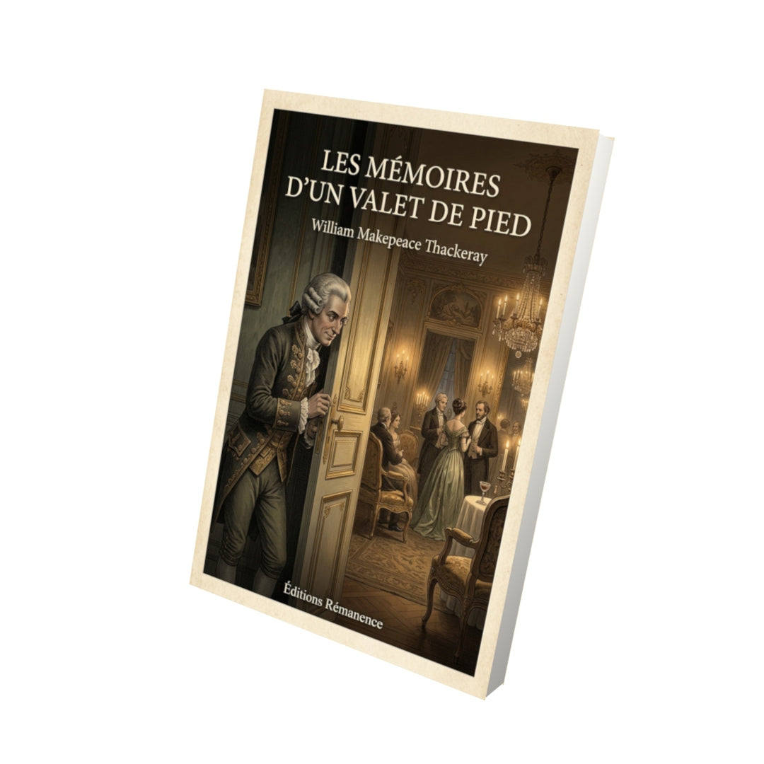 Livre Les mémoires d'un valet de pied - William Makepeace Thackeray - Vue 3D - Editions Remanence