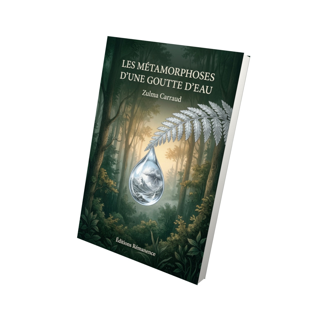 Livre Les métamorphoses d’une goutte d’eau par Zulma Carraud - Vue 3D - Editions Remanence