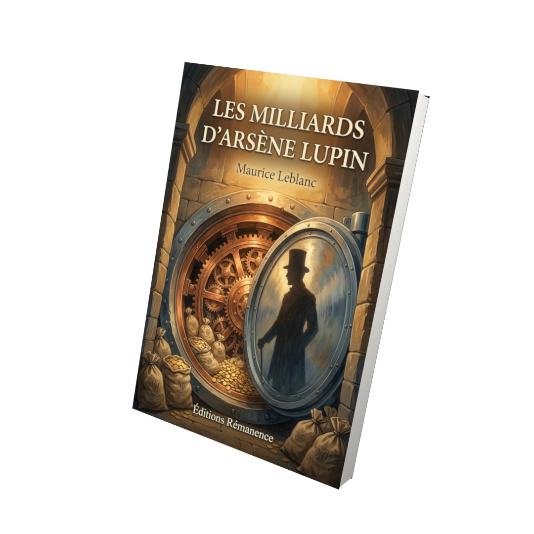 Livre Les Milliards d’Arsène Lupin par Maurice Leblanc - Vue 3D - Editions Remanence